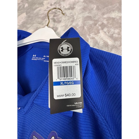 Under Armour Mens Blue Devils Polo Shirt XL Extra Large HeatGear - Picture 9 of 13